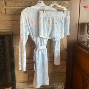 PJ Salvage Tie-Dye Bridal Robe and Shorts Set